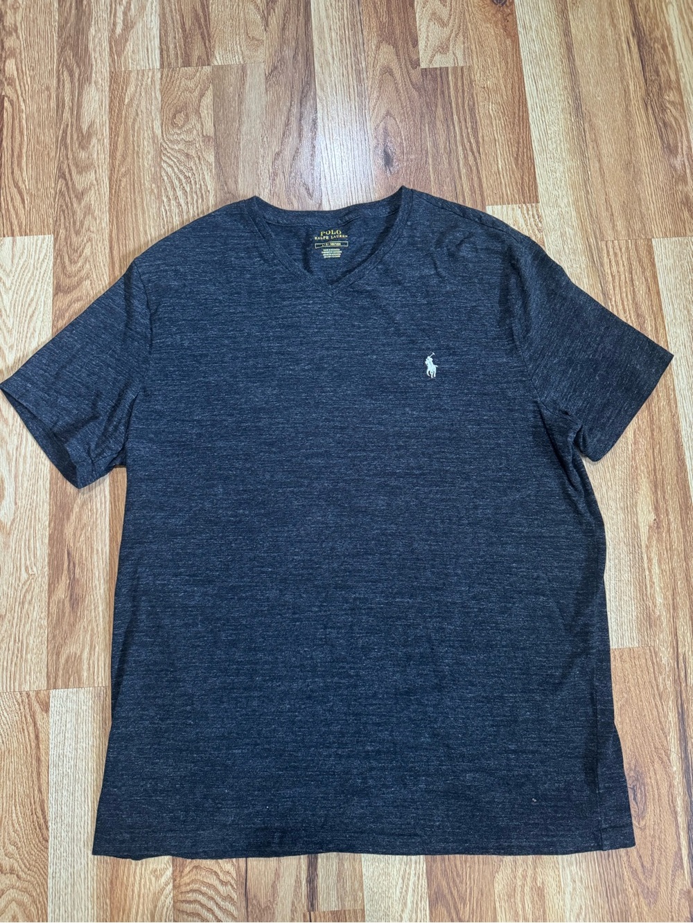 Polo Ralph Lauren Men’s Large Dark Grey Heather V-Neck T-Shirt
